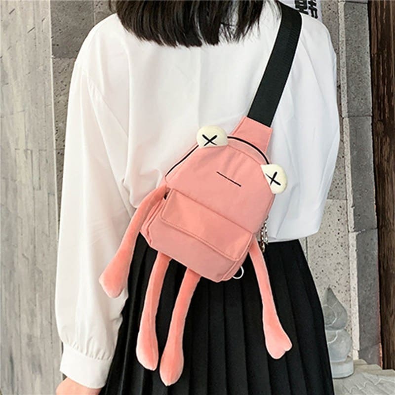apercu sac banane original grenouille rose