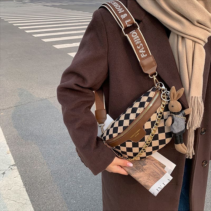 apercu sac banane vintage retro marron